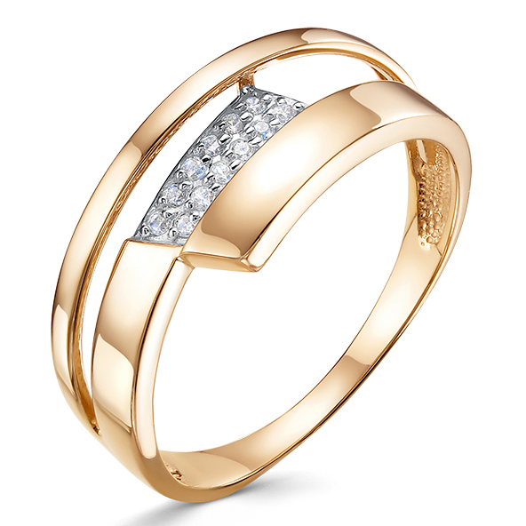 Кольцо, золото, фианит, 1106105